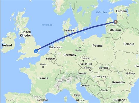 Distance Poland → England .